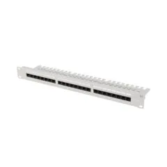 Lanberg Patch Panel 24 port 1U 19" kat.5E UTP szary z organizerem kablowym