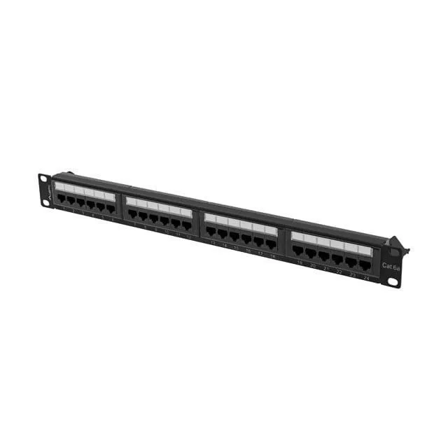 Lanberg Patch Panel 24 port 1U 19" kat.6A UTP czarny — image 2