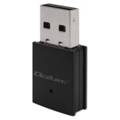 Qoltec 56989 Bezprzewodowy mini adapter WiFi | Standard AC | BT 4.0 | USB 2.0 | 600Mbps