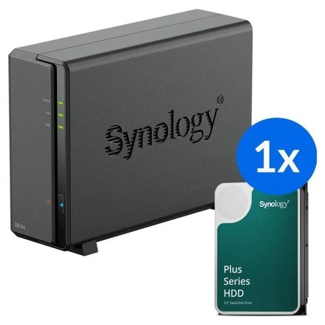 Synology DS124 +1x HAT3310-12T (1x 12TB) — image 1