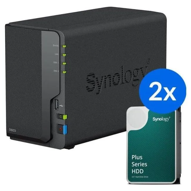 Synology DS223+2x HAT3300-6T (2x 6TB) — image 1