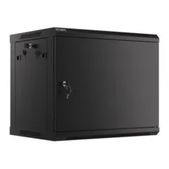 Lanberg szafa rack wisząca 19" 9U 600X450 czarna drzwi metalowe