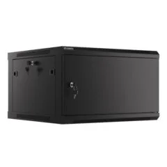 Lanberg szafa rack wisząca 19" 6U 600X600 czarna drzwi metalowe
