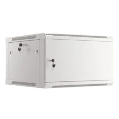 SZAFA INSTALACYJNA RACK WISZĄCA 19" 6U 600X600 SZARA DRZWI METALOWE LANBERG (FLAT PACK)