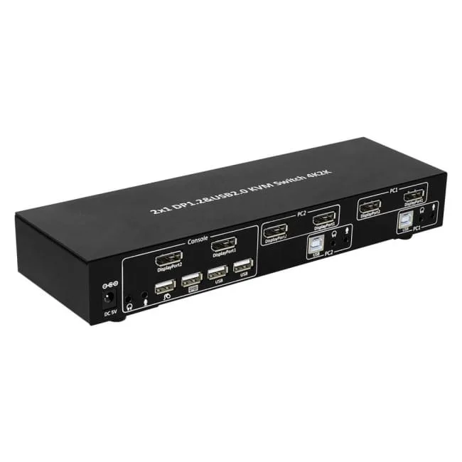 Techly 101928 Przełącznik KVM 2/1 Displayport/USB — image 2