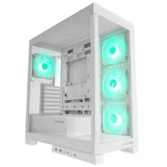 Rampage Hydra V2 Obudowa PC akwarium 4x wentylator ARGB biała