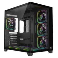 Rampage Obudowa PC ze szkłem hartowanym SEALITE 7x wentylator ARGB PWM Czarna