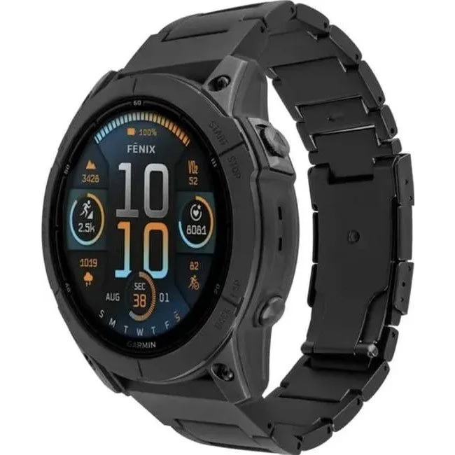 FIXED Tytanowa bransoleta do Garmin QuickFit 22mm, czarna — image 1