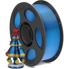 Anycubic PLA Silk Filament Blue 1Kg. Ideal Usage: Display models, figurines, cosplay armor/props, vases, jewelry, and decorative items where a premium, metallic, or glossy aesthetic is desired.