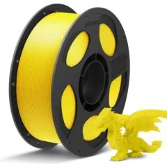 Anycubic PLA+ Filament Yellow 1Kg. Ideal Usage: Functional prototypes, mechanical parts, durable household gadgets, and brackets or mounts that require more impact resistance than standard PLA can provide.