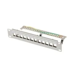 Lanberg Patch panel pusty 12 port 1U 10" FTP z organizerem do modułów keystone szary