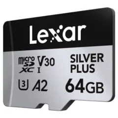 Lexar 64GB microSDXC Professional SILVER Plus UHS-I A2 V30 U3 4K