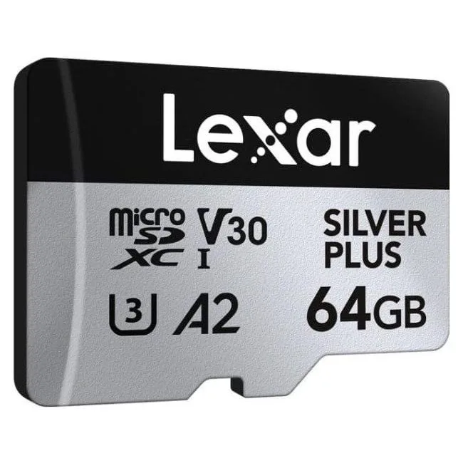 Lexar 64GB microSDXC Professional SILVER Plus UHS-I A2 V30 U3 4K — image 3
