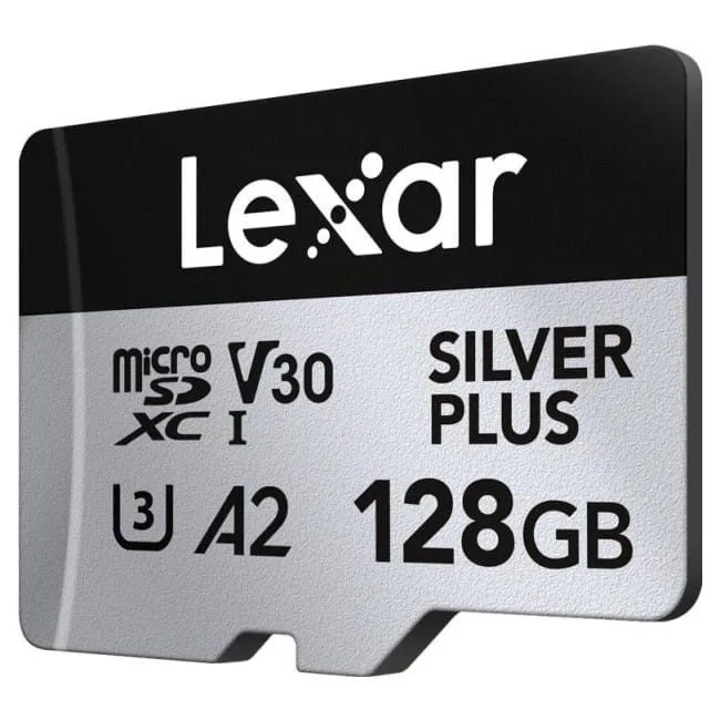 Lexar 128GB microSDXC Professional SILVER Plus UHS-I A2 V30 U3 4K — image 1