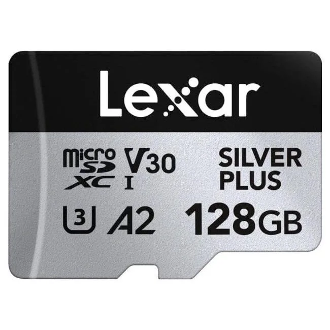 Lexar 128GB microSDXC Professional SILVER Plus UHS-I A2 V30 U3 4K — image 2