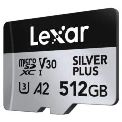 Lexar 512GB microSDXC Professional SILVER Plus UHS-I A2 V30 U3 4K