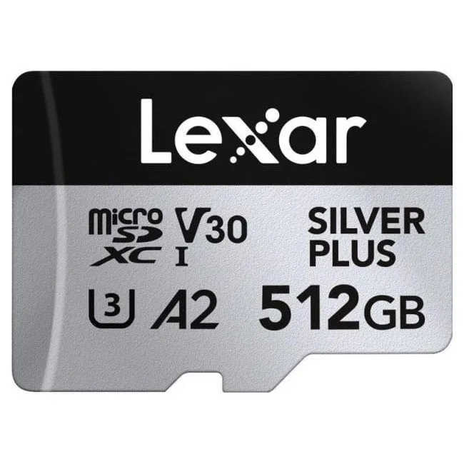 Lexar 512GB microSDXC Professional SILVER Plus UHS-I A2 V30 U3 4K — image 2