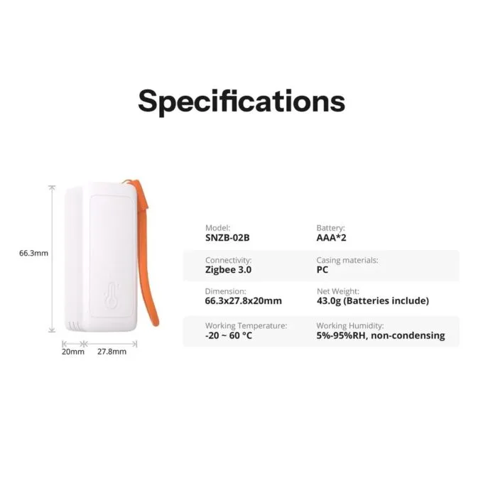 Sonoff Zigbee Temperature Humidity Sensor With Precision Climate Temperature SNZB-02B — image 8