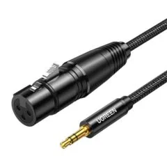 Ugreen AV182 Kabel XLR do jack 3.5mm AUX 1m czarny