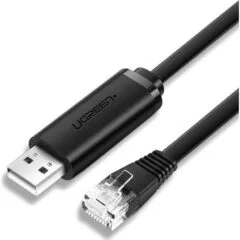 Ugreen CM204 USB - RJ45 1.5m czarny