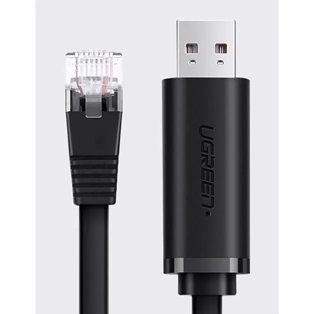 Ugreen CM204 USB - RJ45 1.5m czarny — image 2