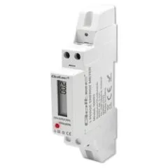 Qoltec 1-fazowy elektroniczny licznik | miernik zużycia energii na szynę DIN | 230V | 30A | LCD | 1P