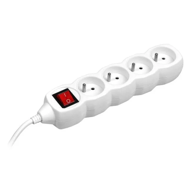 Tracer 4 gniazda z włącznikiem 3m biały — image 2