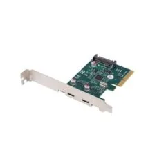Lanberg karta PCI Express X1 - 2x USB-C 3.2 gen 2x1 śledź low profile