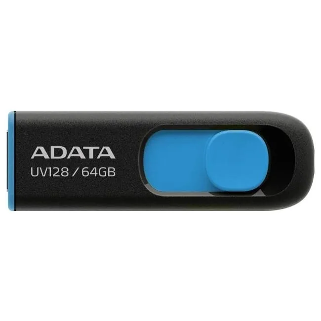 ADATA UV128 64GB USB 3.2 Gen1 czarno-niebieski — image 1