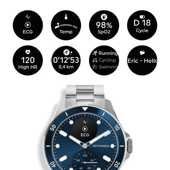 Withings Scanwatch Nova 42mm Niebieski — image 3