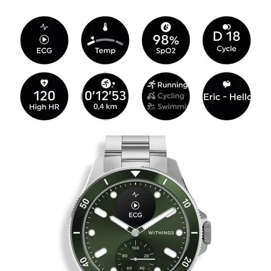Withings Scanwatch Nova 42mm Zielony — image 3