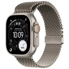 Apple Watch Ultra 3 GPS + Cellular 49mm Natural Titanium Case | Natural Titanium Milanese Loop - L