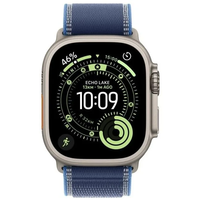 Apple Watch Ultra 3 GPS + Cellular 49mm Natural Titanium Case | Blue Trail Loop - S/M — image 2