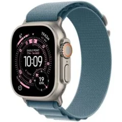 Apple Watch Ultra 3 GPS + Cellular 49mm Natural Titanium Case | Light Blue Alpine Loop - Medium