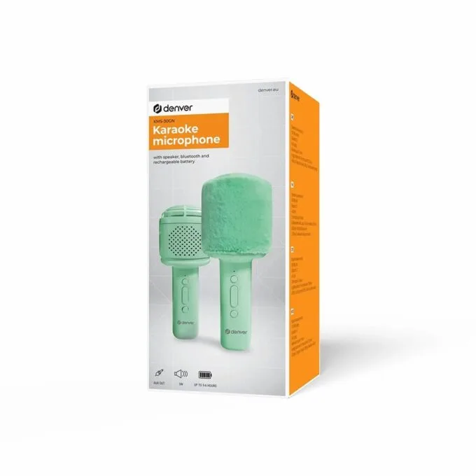 Denver Audio Karaoke Microphone with Built-in Speaker & Bluetooth KMS-30GN Green — image 4