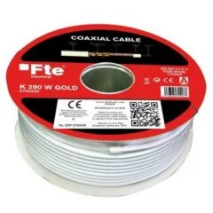 FTE K290W GOLD RG6 Coaxial Cable 100m