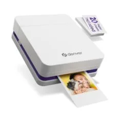 Denver MCP-6010 Portable Color Inkjet Printer with Bluetooth (includes 1x Ink Cartridge & 20x Printing Papers)