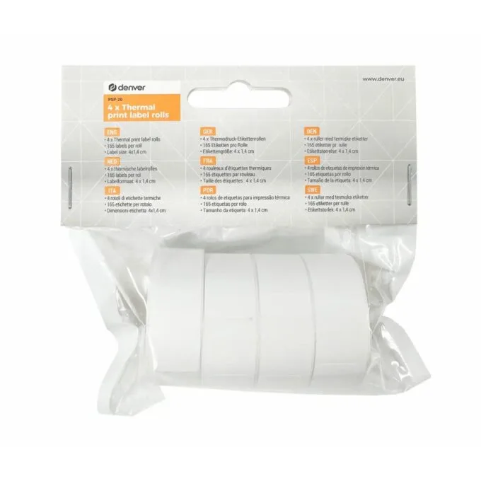 Denver PSP-20 Pack of 4x Label Sticker Rolls For MBP-16 — image 1