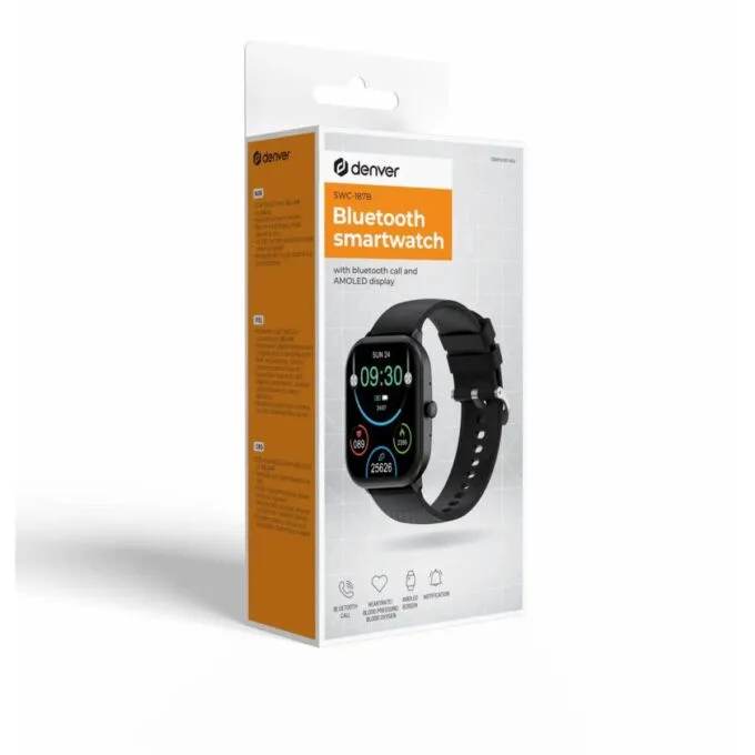 Denver Smartwatch with Call  Function, Blood Pressure, SWC-187B Black — image 6