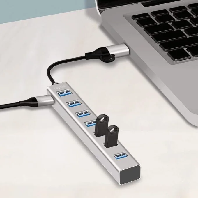 Logilink USB 3.0 Hub, 7-port, USB-A, aluminum housing — image 7