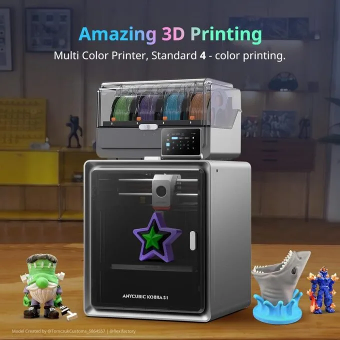 Anycubic 3D Printer Kobra S1 Max Combo Multicolor With Ace 2 Pro Filament Box with Drying Capability — image 2