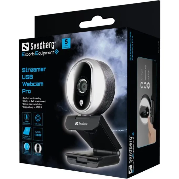 SANDBERG STREAMER USB WEBCAM 1080P PRO — image 5