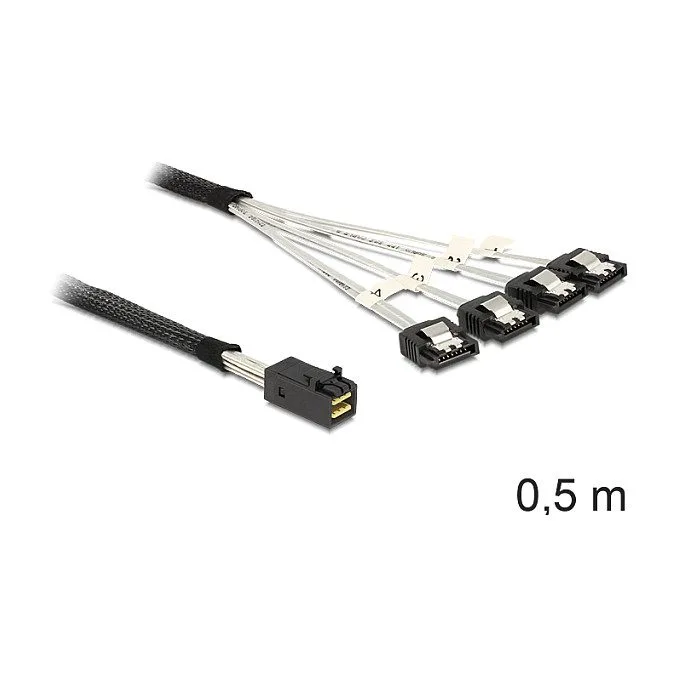 Delock Mini SAS HD SFF-8643 -> 4x SATA — image 1