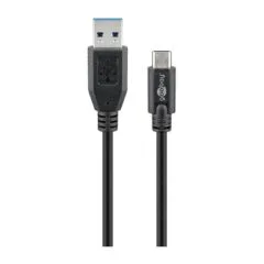 Goobay 71221 USB Kabel 2 m USB A USB C Schwarz