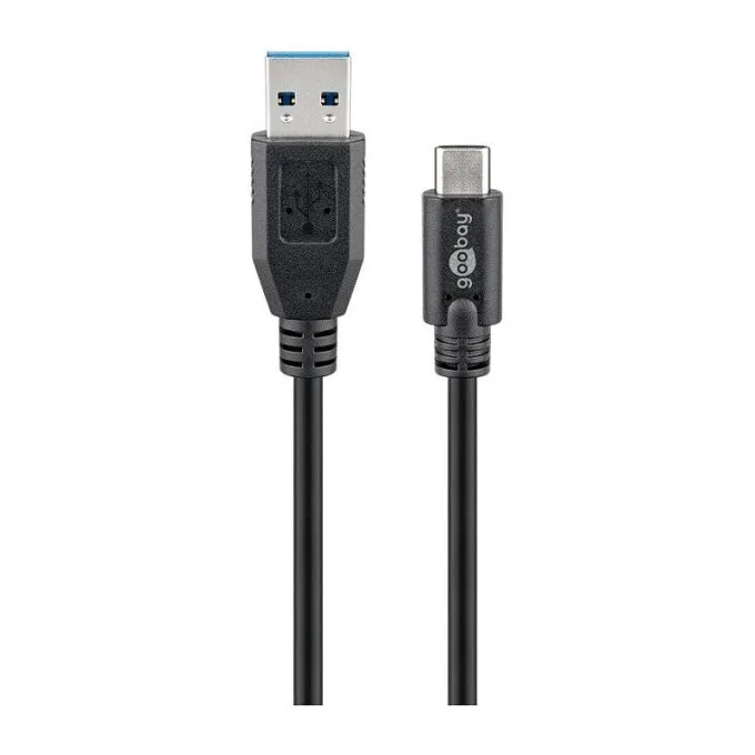 Goobay 71221 USB Kabel 2 m USB A USB C Schwarz — image 1