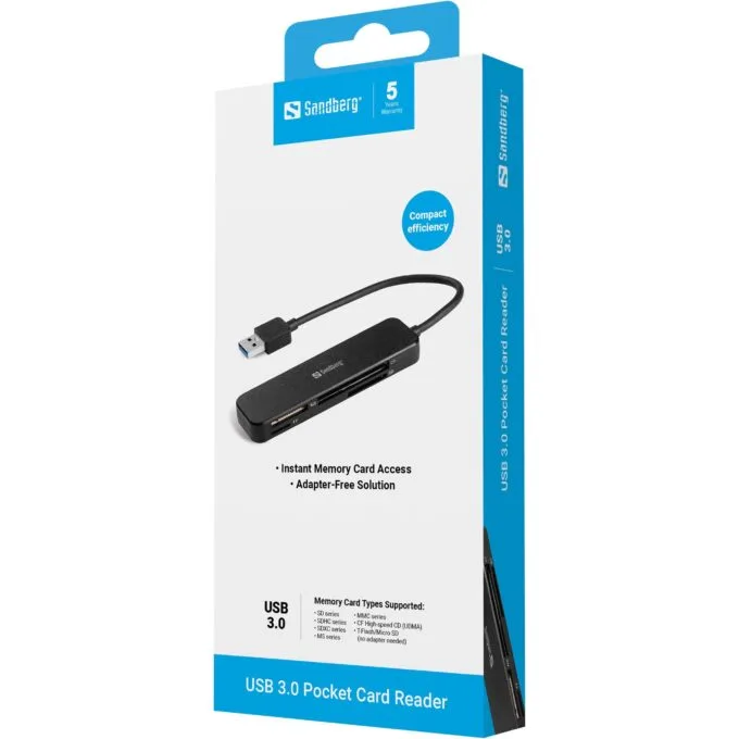 SANDBERG USB 3.0 Pocket Card Reader — image 3