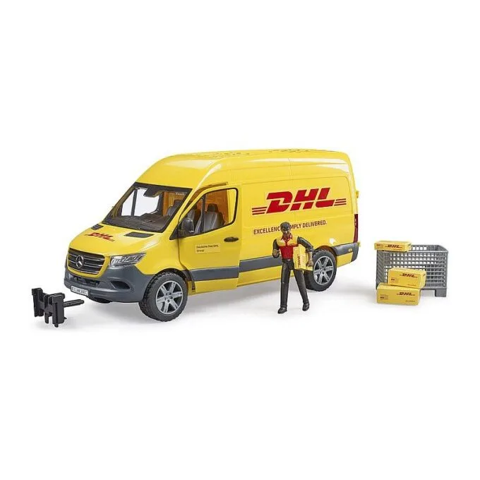BRUDER MB Sprinter DHL mit Fahrer (gelb) — image 1