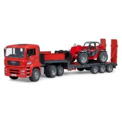BRUDER MAN TGA Tieflader mit Manitou Teleskoplader MLT 633