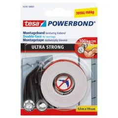 tesa doppelseitiges Klebeband 19 mm x 1.5 m weiß