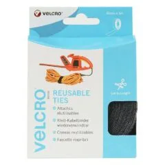 VELCRO ONE-WRAP Wiederverwendbares Klettband, ONE-WRAP Band 30mm x 5m Schwarz